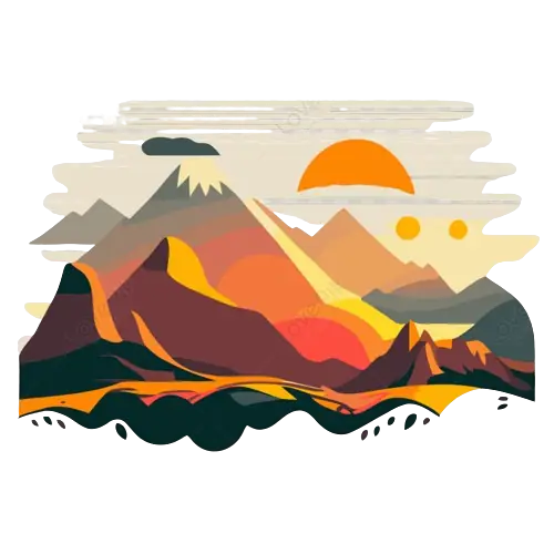 Mountain with sunset